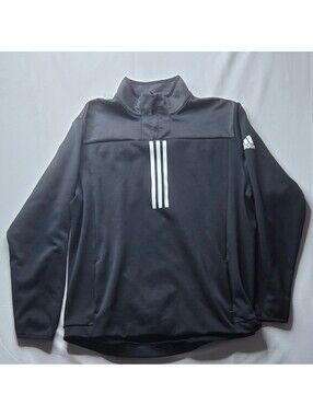 Adidas Response Men's 1/4 Zip Pullover Activewear Sweatshirt Black XL